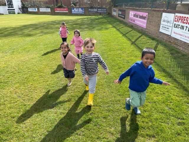 Having fun at nursery