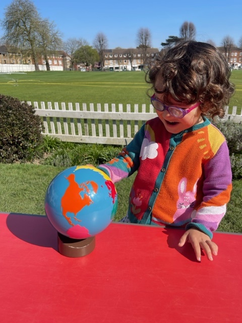 Montessori Globe in teaching